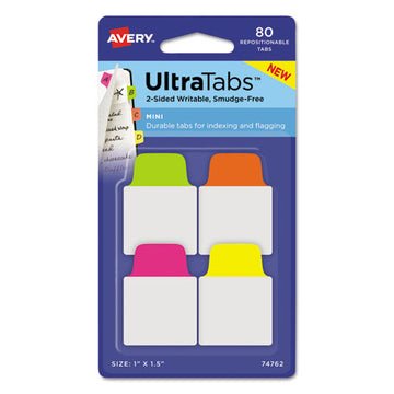 Avery® Ultra Tabs Repositionable Standard Tabs, 1-5-cut Tabs, Assorted Primary Colors, 2" Wide, 48-pack freeshipping - TVN Wholesale